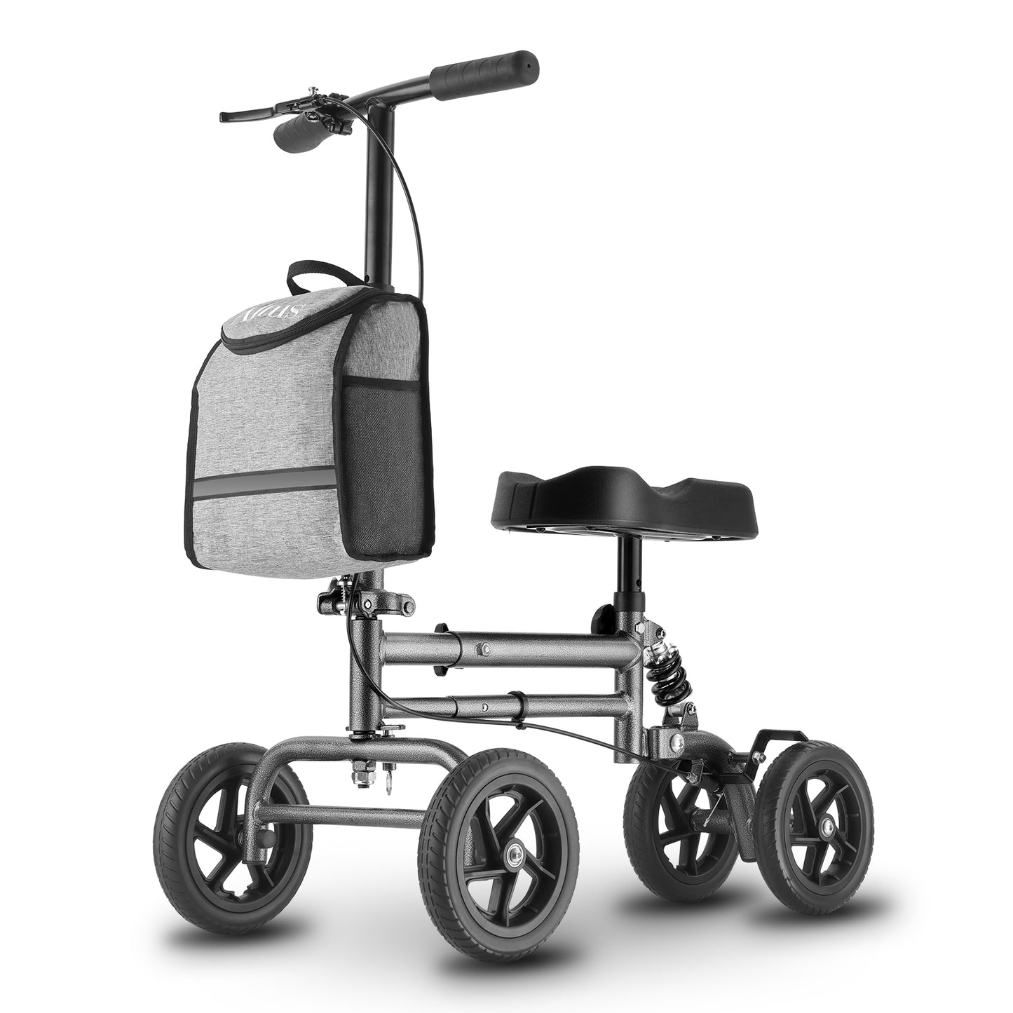 Altus 移动膝关节助行器 步行滑板车 拐杖替代品 _黑色和银色