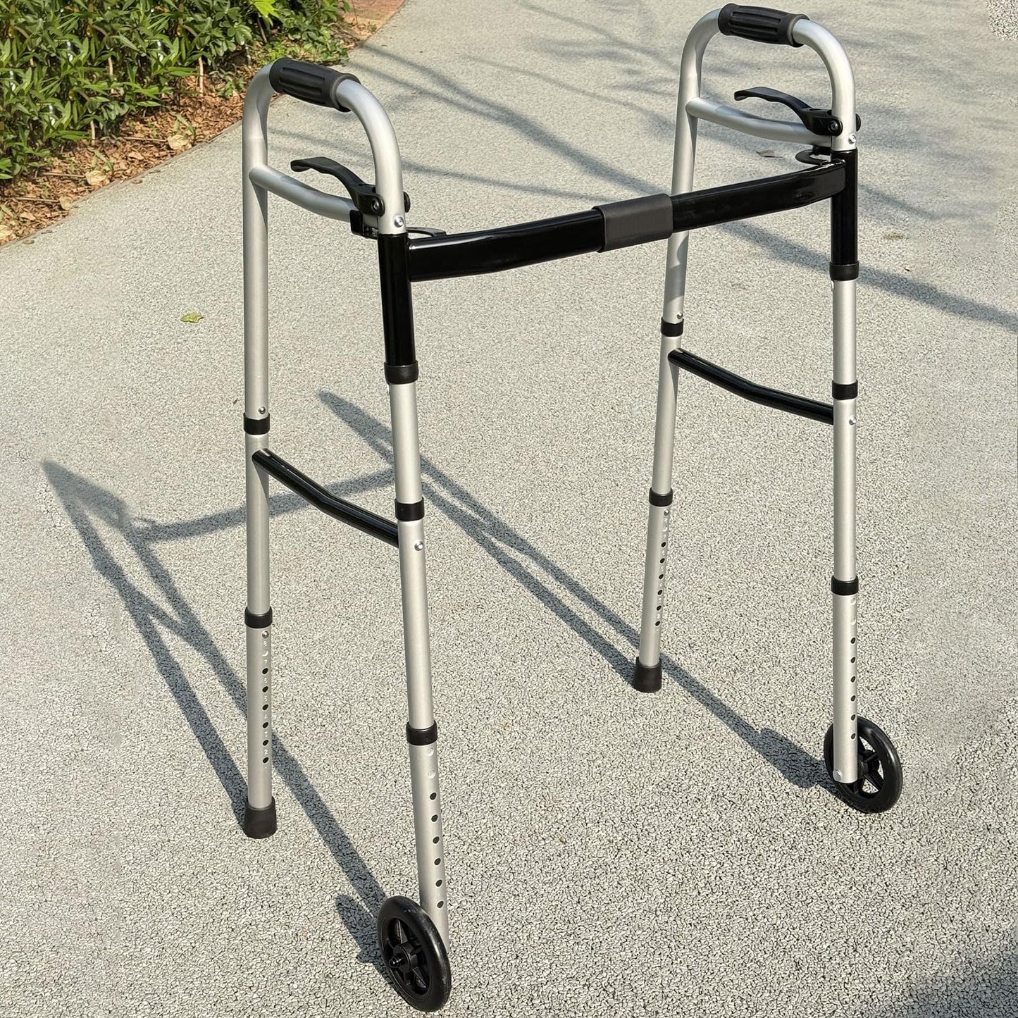 Altus Folding Walking Frame with Wheels Height & Width Adjustable Lightweight Aluminium