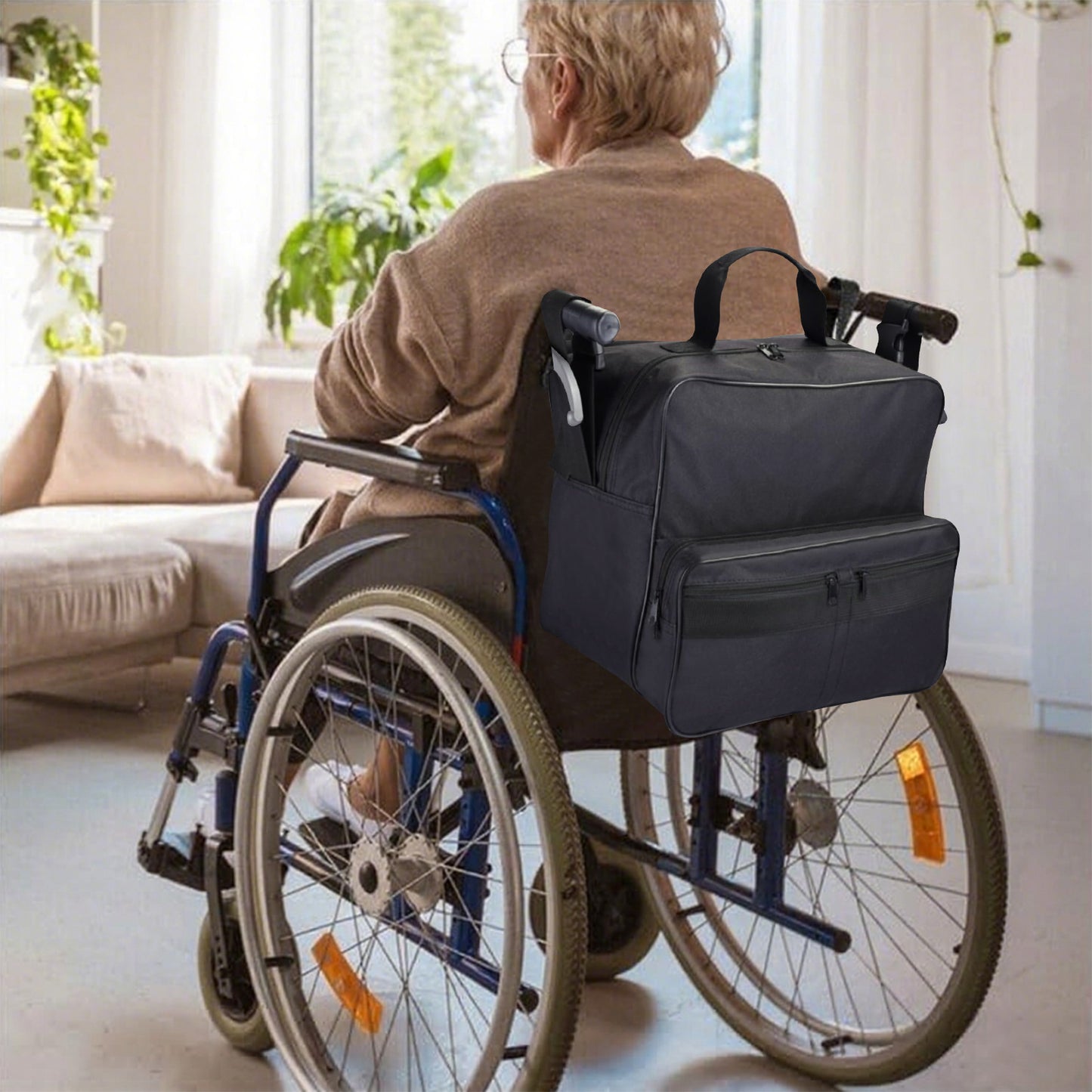 Altus Premium Waterproof Nylon Wheelchair Bag Large Storage