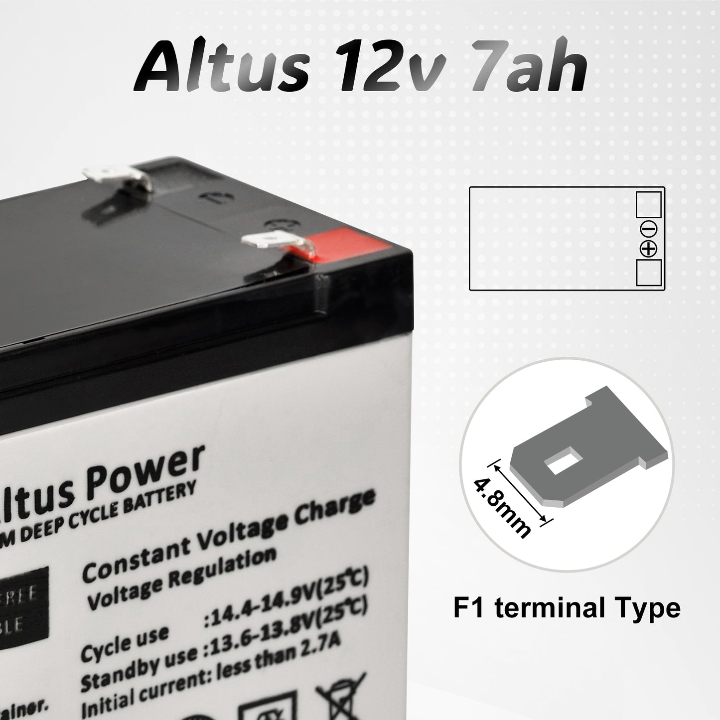 Altus 12V 7ah AGM Battery Deep Cycle SLA Lead Acid Battery