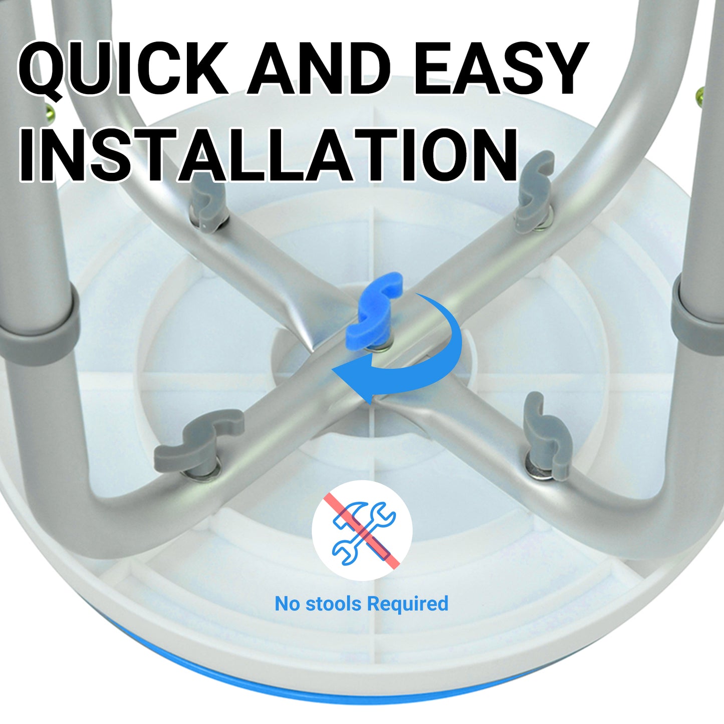 The installation of the shower chair is straightforward and quick, without the need for extra tools, making it user - friendly for assembly.