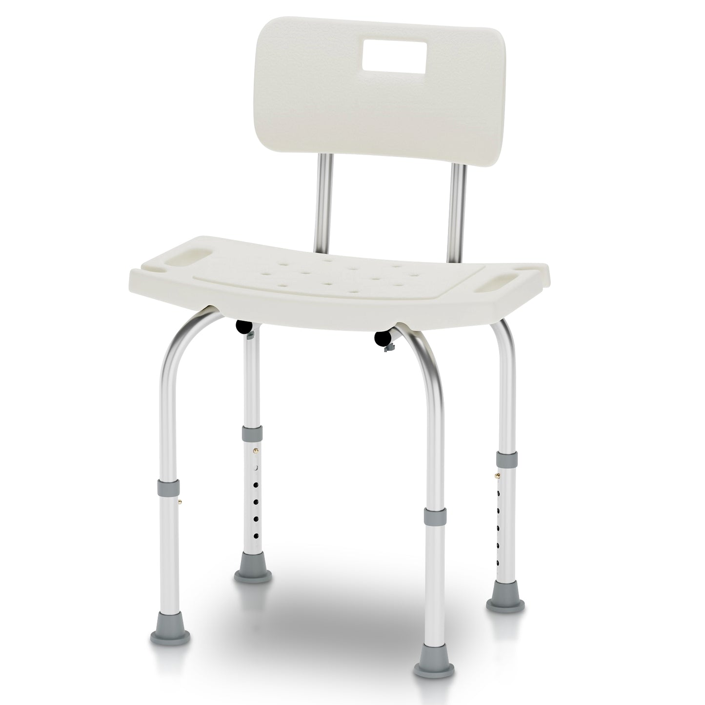 Altus Adjustable Shower Chair with Backrest Aluminium Frame Bathroom