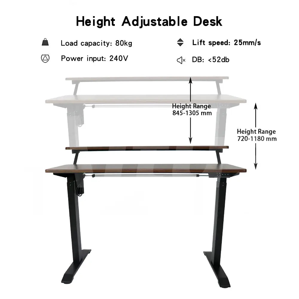 Altus 2 Tier Standing Desk Height Adjustable Motorised Electric Sit Stand Up Desk myaltus