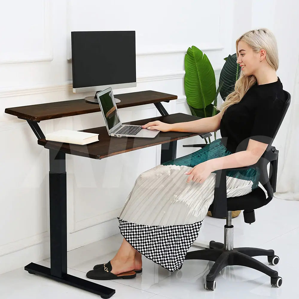Altus 2 Tier Standing Desk Height Adjustable Motorised Electric Sit Stand Up Desk myaltus