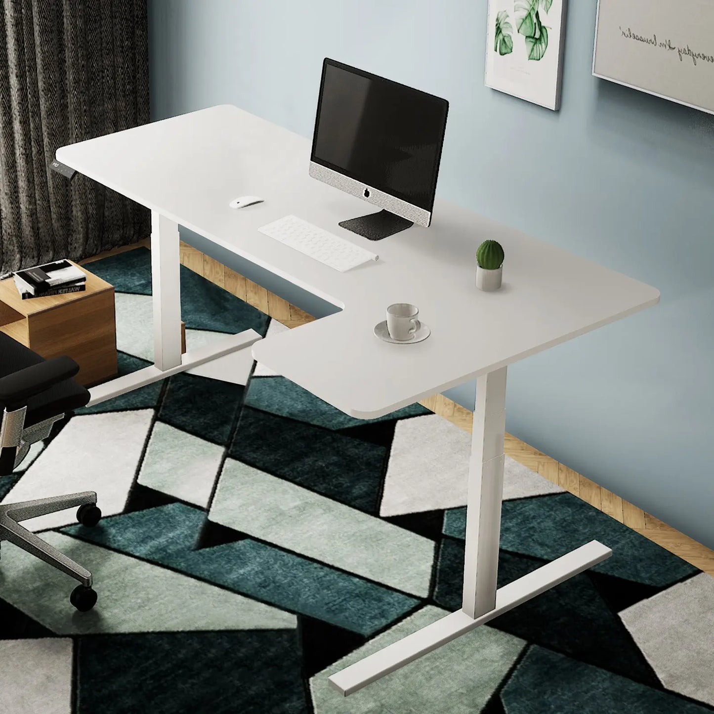 Altus 1800mm Large electric height adjustable desk corner workstation myaltus