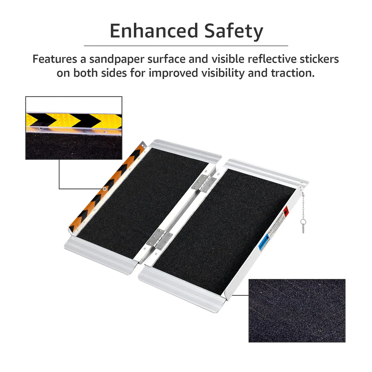 Handy Cap Ramp Rack Altus Portable Wheelchair Ramp Aluminum Folding Handicap Ramp Non-Slip ...