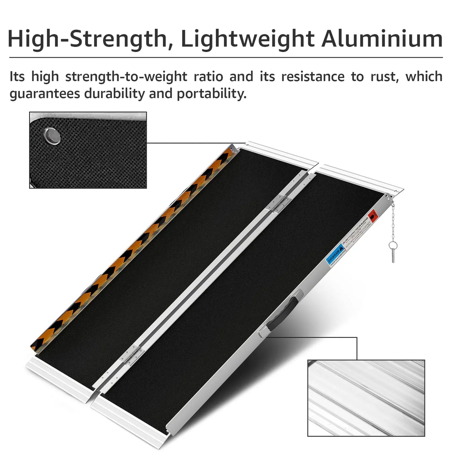 Altus Portable Wheelchair Ramp Aluminium Folding Handicap Ramp Capacit ...