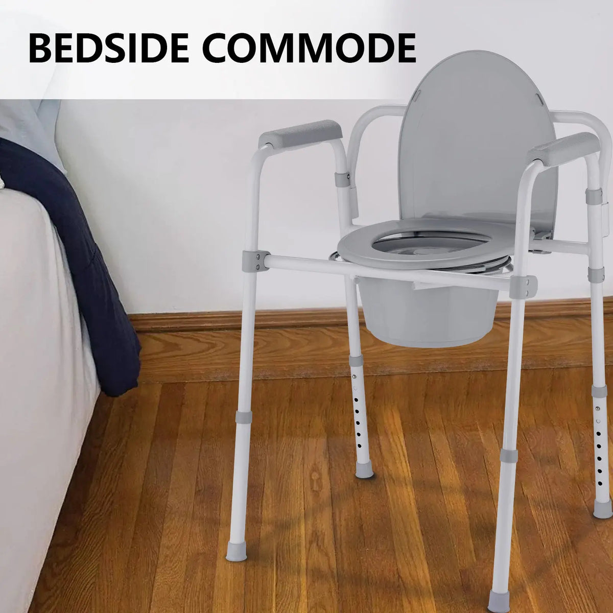 Multifunction Commode Aluts Multifunction 3-in-1 Bedside Commode Toilet Raised Seat Toile Sa ...