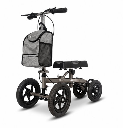 Altus Summit Knee Scooter 12" Pneumatic Tyre Titanium Grey