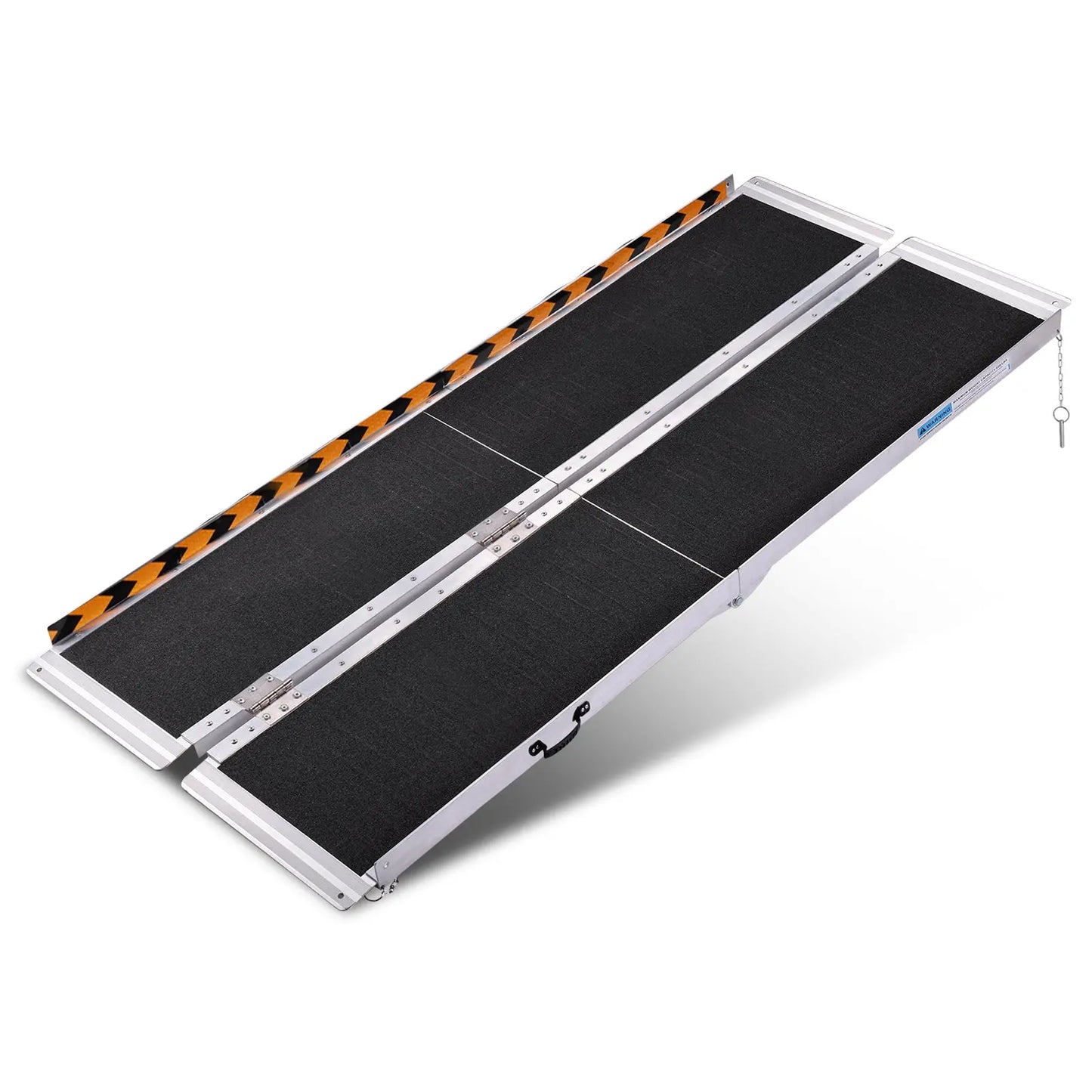 Altus Aluminum Portable Wheelchair Ramp unfolded, showcasing durable construction 