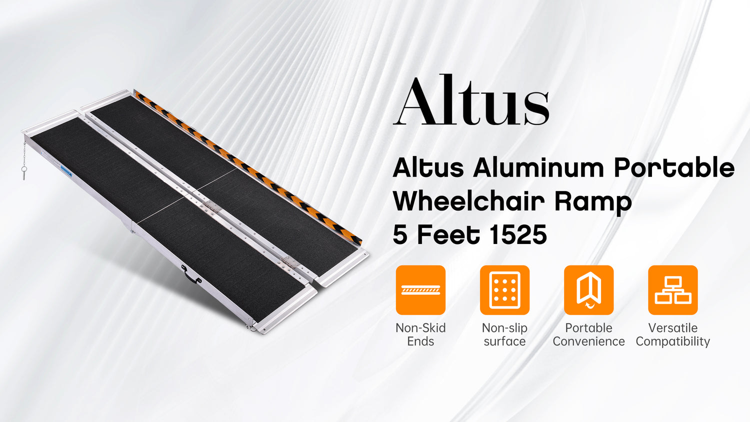 Altus Aluminum Portable Wheelchair Ramp 5 feet 1525 Folding – myaltus