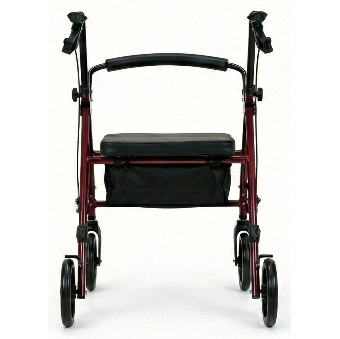 Altus Essential Compact Rollator Walker with Seat 4 Wheels Mobility Aid Red