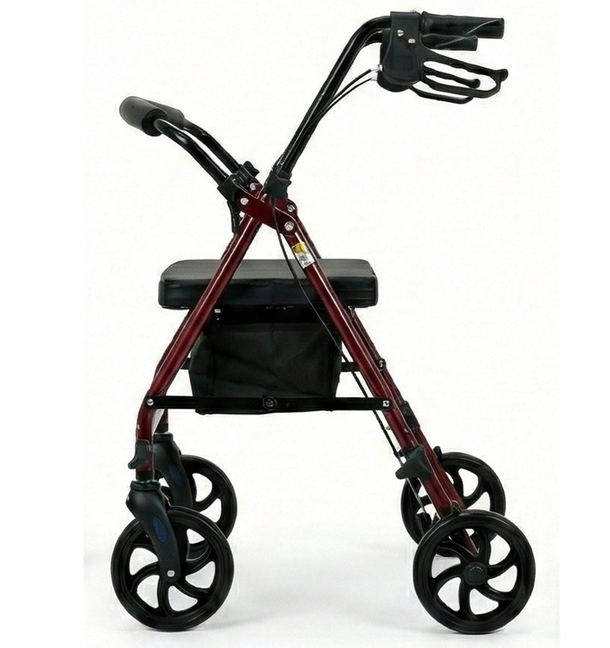 Altus Essential Compact Rollator Walker with Seat 4 Wheels Mobility Aid Red