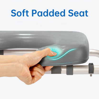 Altus Raised Toilet Seat Raiser Over Toilet Aid Padded Seat with Arm