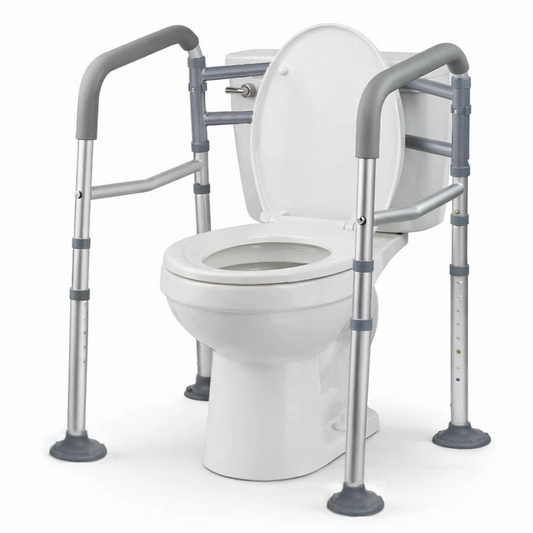 Altus Adjustable Toilet Safety Rails Folding Toilet Riser with Handles