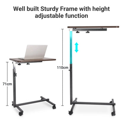 Altus Adjustable Overbed Table with Rolling Lockable Wheels Laptop myaltus