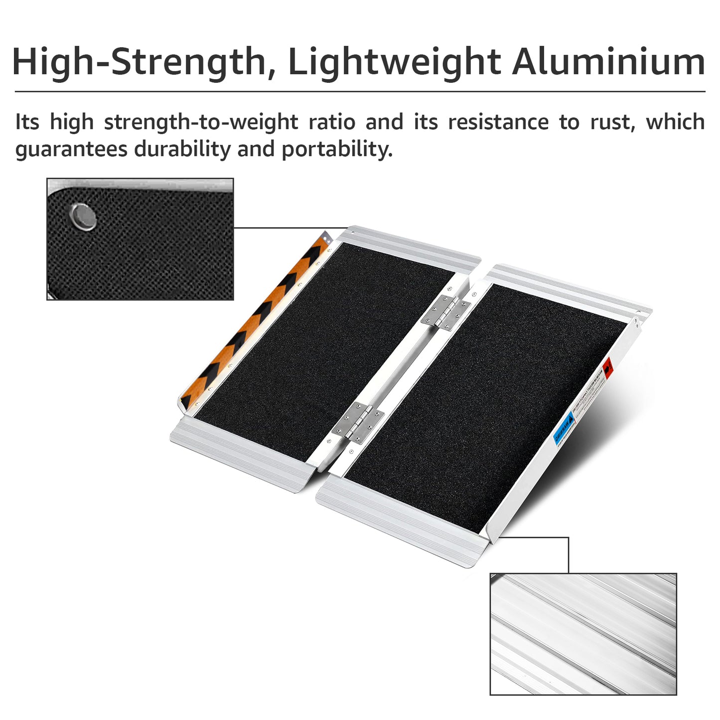 Detailed texture of Altus Ramp surface providing high traction for wheelchair safety in all weather conditions.