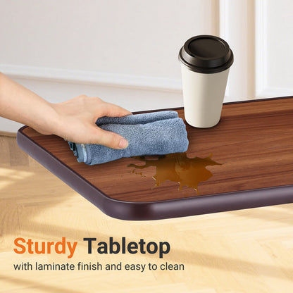 Built for daily use, the sturdy laminated tabletop resists stains and wipes clean in seconds. Even accidental spills are no issue—just a quick wipe with a cloth keeps your table looking fresh with minimal maintenance.