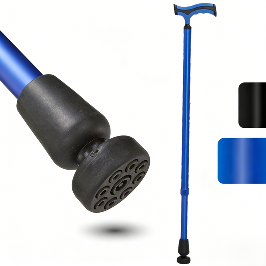 Altus Adjustable Aluminum Walking Cane with 360° Rotating Stability Base