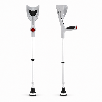 Altus Premium Ergonomic Adjustable Forearm Elbow Crutches - Grey