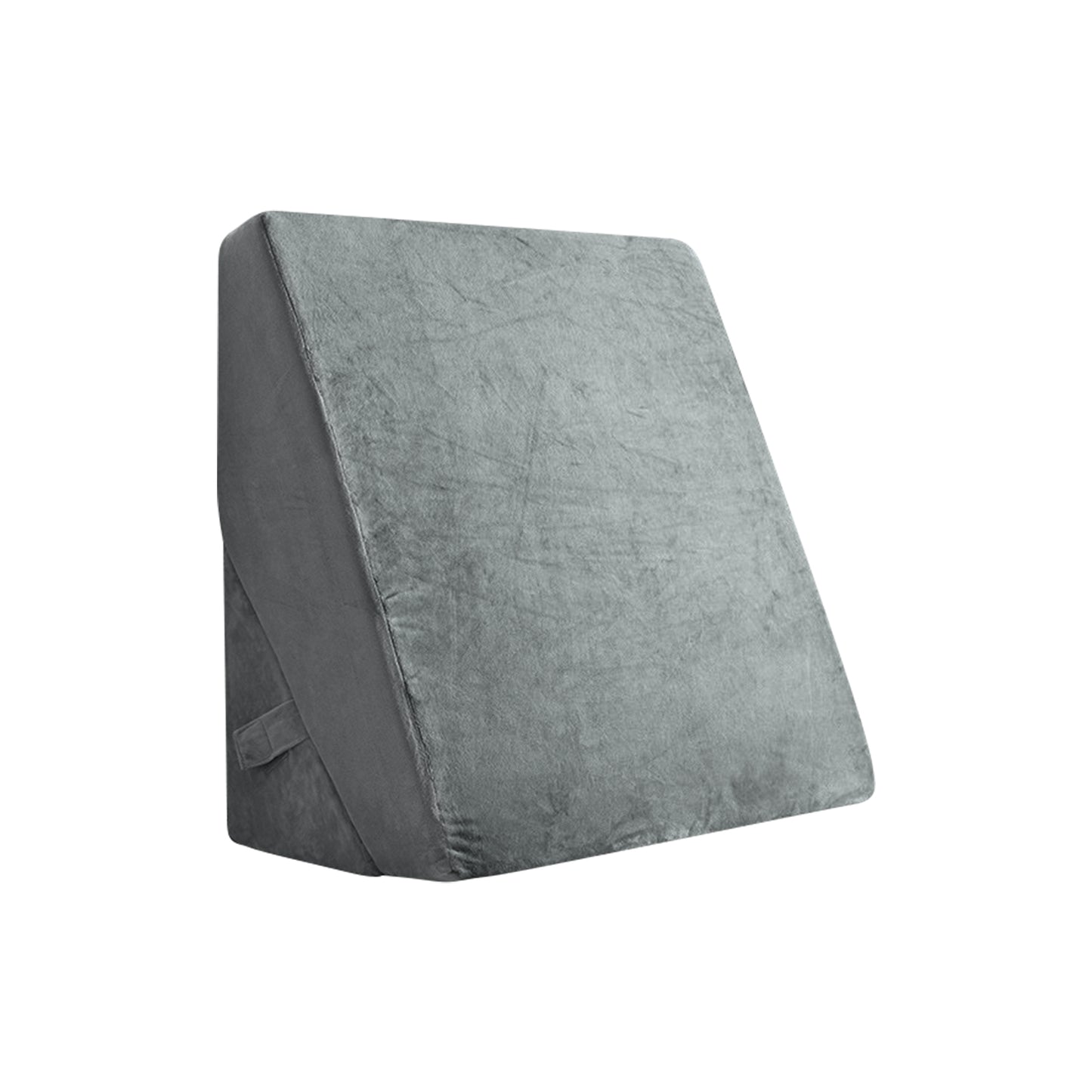 Gray wedge cushion on a white background