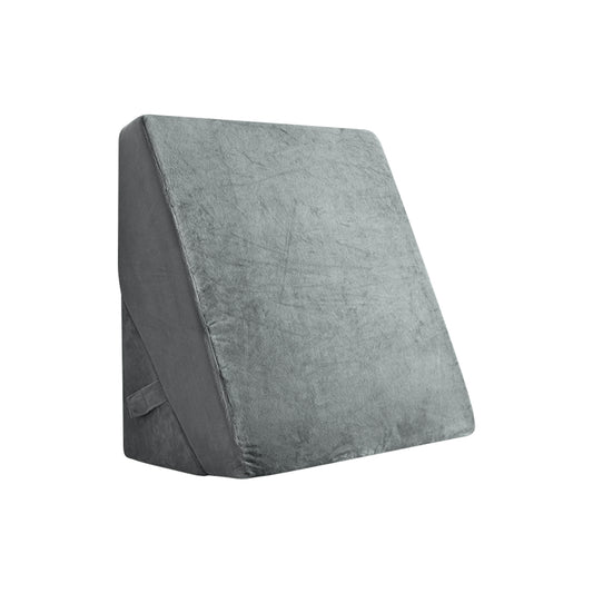 Gray wedge cushion on a white background