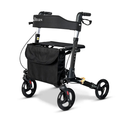 Discover the sleek and durable design of the Altus 8-inch Euro Rollator. 
