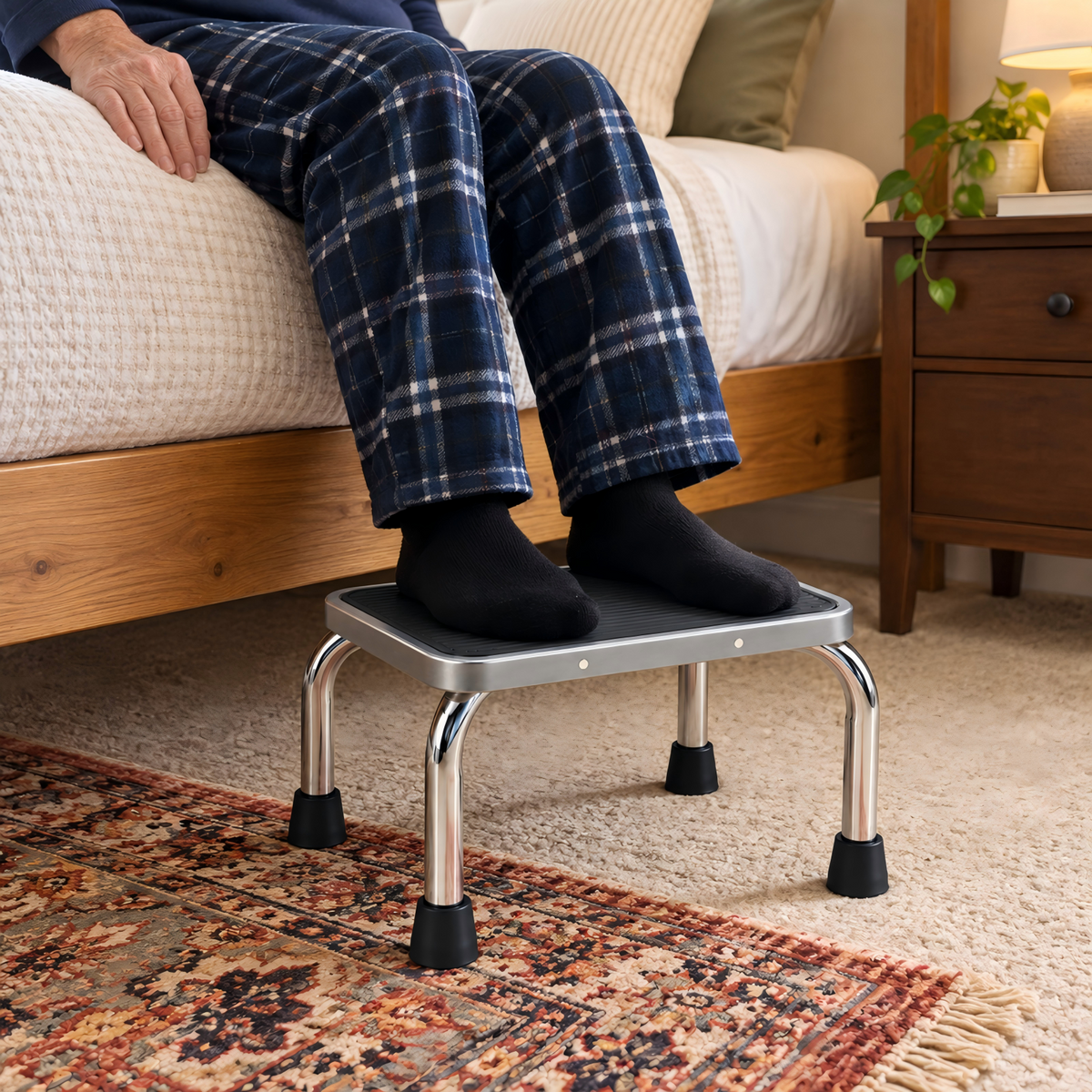 Altus Heavy Duty Steel Step Stool Non-Slip Mobility Aid 150kg Capacity