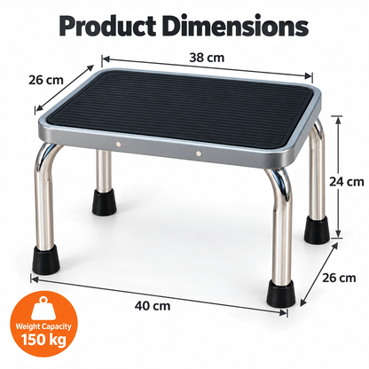 Altus Heavy Duty Steel Step Stool Non-Slip Mobility Aid 150kg Capacity