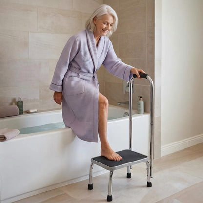 Altus Heavy Duty Steel Step Stool Support Handrail 150kg