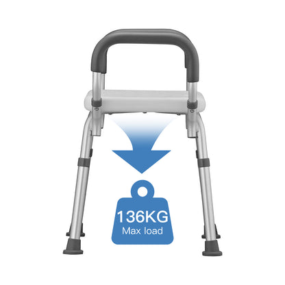 Walker with a blue weight indicator showing a maximum load of 136KG on a white background