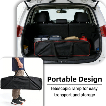 Altus 便携式轮椅坡道 铝制折叠式残疾人坡道 防滑表面 双防滑端 承重能力 270 公斤/600 磅 2 英尺