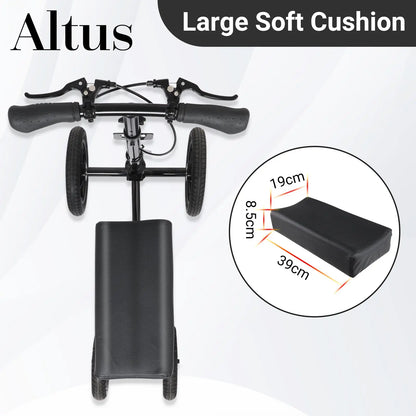 Altus 12-inch Wheel Scooter for Larger Users Adjustable Height Foldable All-terrain Pneumatic Tires myaltus