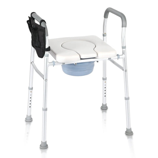 Altus Heavy Duty Bedside Commode Adjustable Aluminium Toilet Seat and Shower Chair myaltus