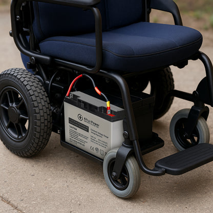 The Altus AGM battery is designed for reliable power in electric wheelchairs. Providing long-lasting performance and consistent energy, it ensures smooth mobility and independence. Ideal for everyday use, it offers a maintenance-free, spill-proof design for enhanced safety and durability.