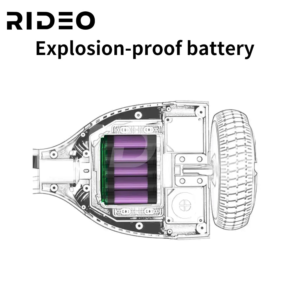RIDEO Q3_C Hoverboard 6.5 inch Electric Self Balance Sooter UL 2272 Dual Motor Bluetooth Speaker