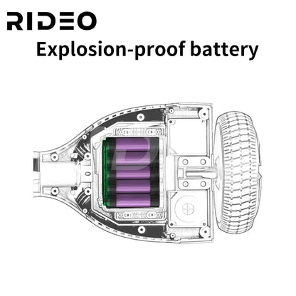 RIDEO Q3_C Hoverboard 6.5 inch Electric Self Balance Sooter UL 2272 Dual Motor Bluetooth Speaker