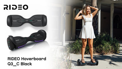 RIDEO Q3_C Hoverboard 6.5 inch Electric Self Balance Sooter UL 2272 Dual Motor Bluetooth Speaker