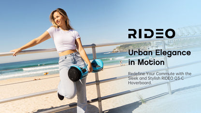 RIDEO Q3_C Hoverboard 6.5 inch Electric Self Balance Sooter UL Bluetooth Speaker Blue