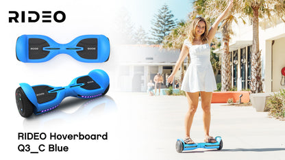 RIDEO Q3_C Hoverboard 6.5 inch Electric Self Balance Sooter UL Bluetooth Speaker Blue