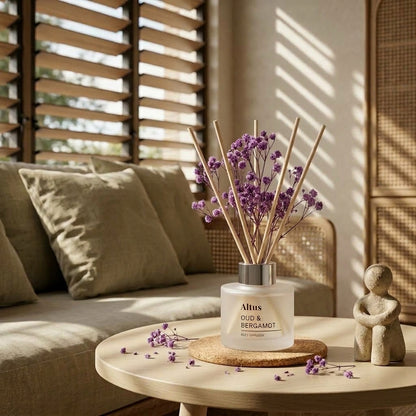 Altus 100ml Premium Home Fragrance Reed Diffuser Set - Oud and Bergamot