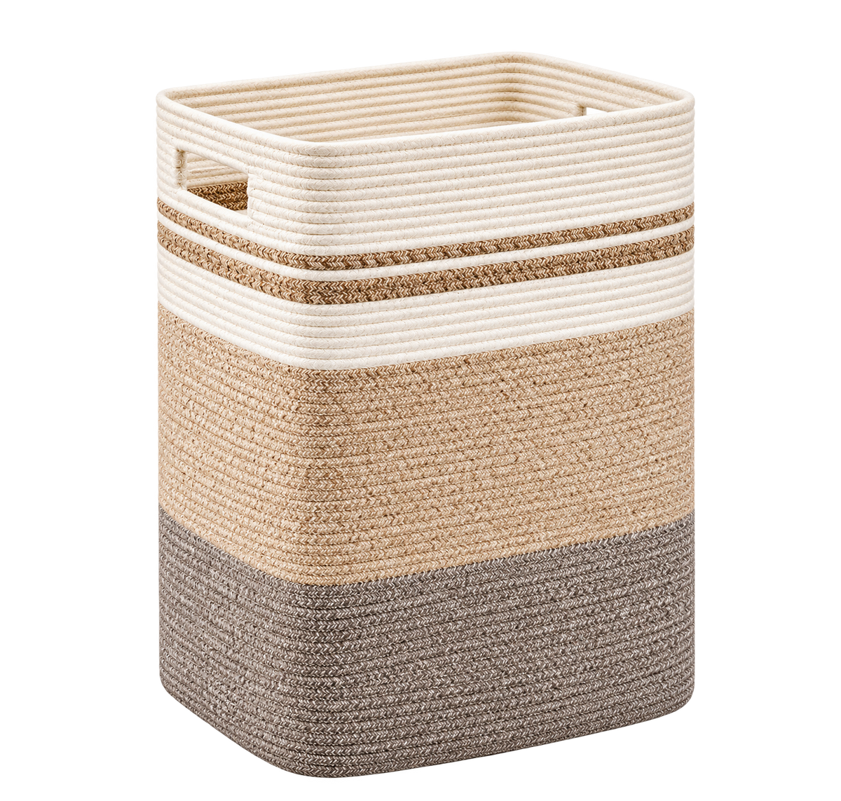 Altus 75L Rectangular Gradient Cotton Rope Storage Basket Laundry Hamper