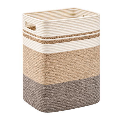 Altus 75L Rectangular Gradient Cotton Rope Storage Basket Laundry Hamper