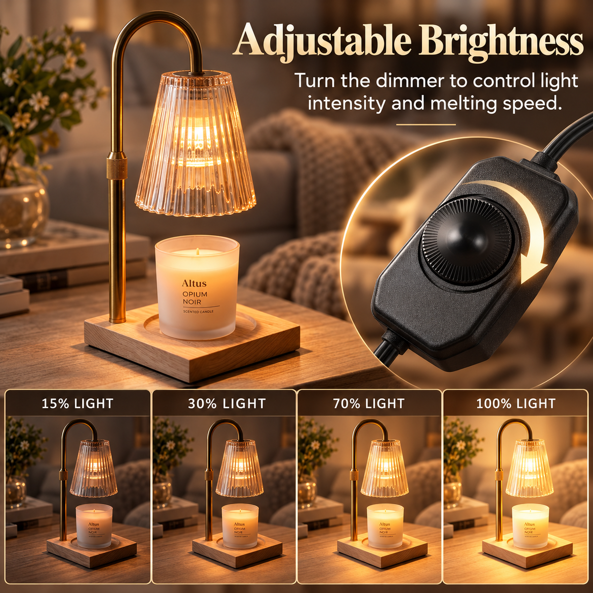 Altus Premium Candle Warmer Lamp Set - Wood Sage & Opium