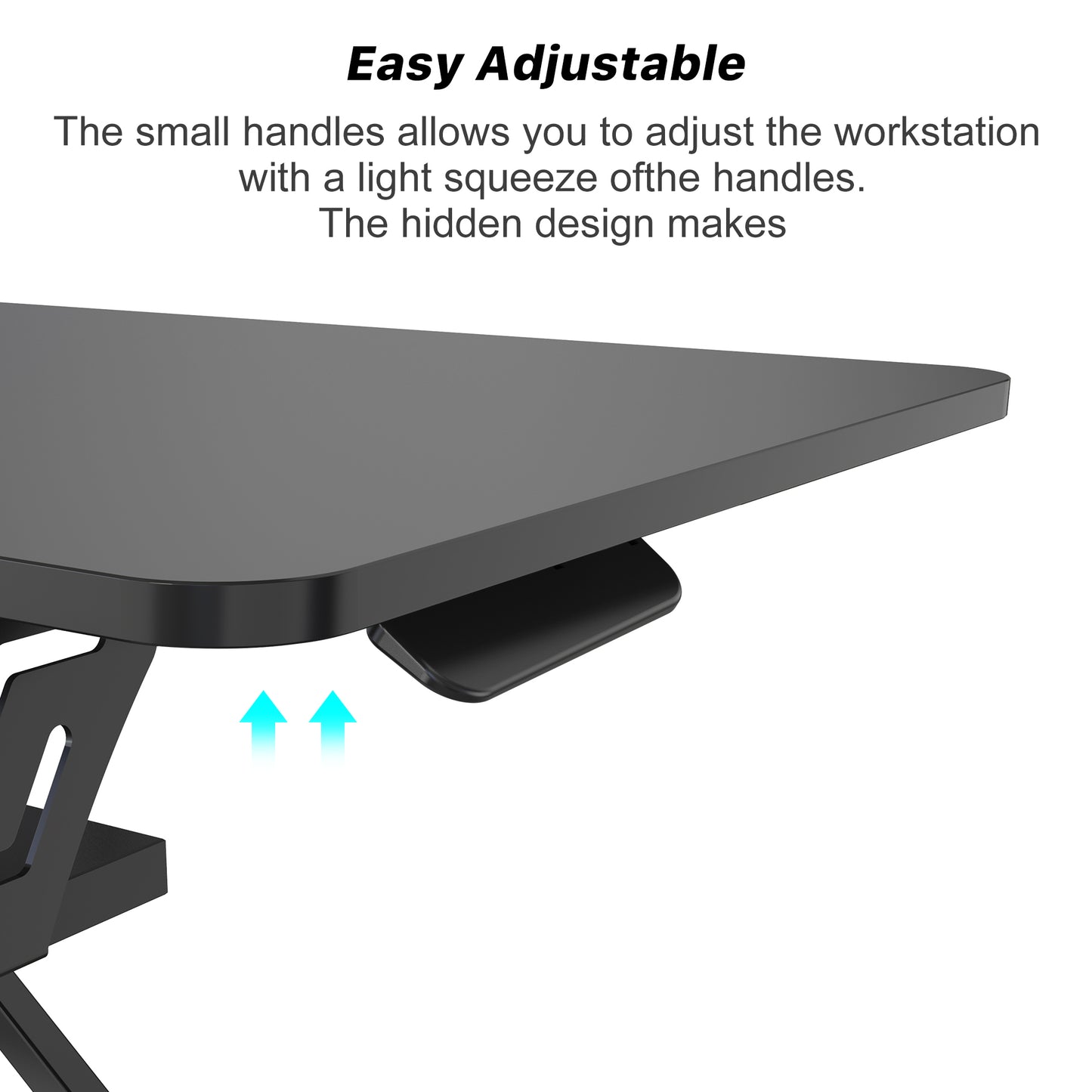 Altus Standing Desk Converter 80cm Sit to Stand Desk Riser Workstation - Black