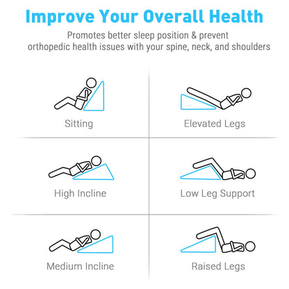 Altus Bed Wedge Pillow for Sleep Back Support with Removable Cover