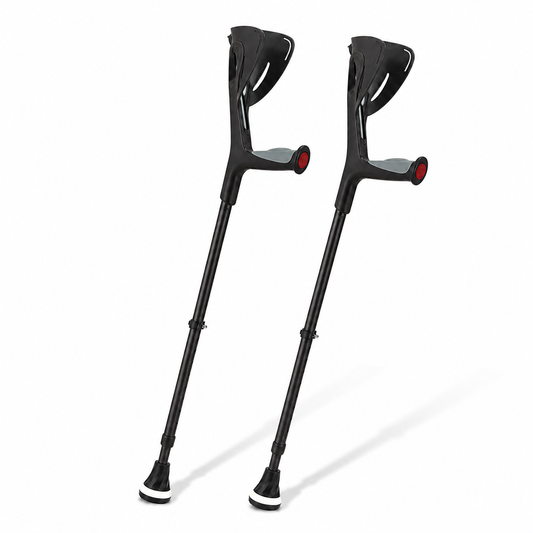 Altus 2-Unit Pack Premium Forearm Crutches Adjustable Ergonomic - Black