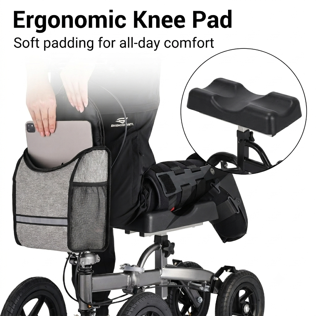 Altus Summit Knee Scooter 12" Pneumatic Tyre Titanium Grey