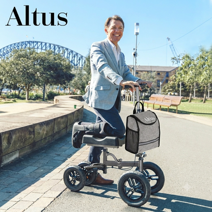 Altus Summit Knee Scooter 12" Pneumatic Tyre Titanium Grey