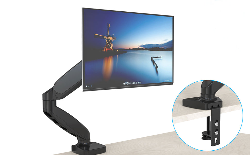 Single Monitor Desk Mount Adjustable Gas Spring Monitor Arm Support ...